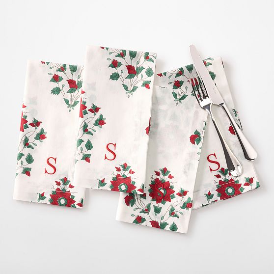 Block Print Dinner Napkins, Set of 4