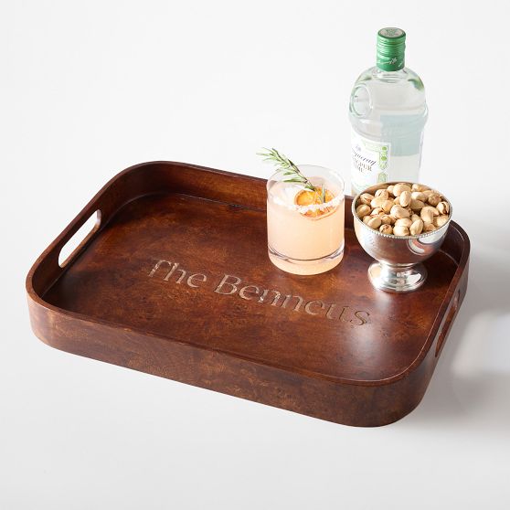 Burlwood Serving Tray