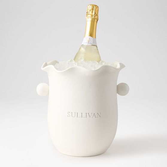 Ruffle Ceramic Wine Bucket