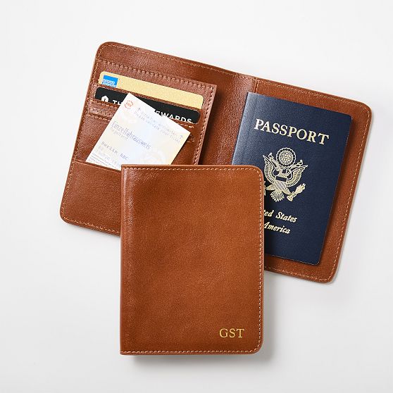 Graham Leather Luggage Tag &amp; Passport Case Set