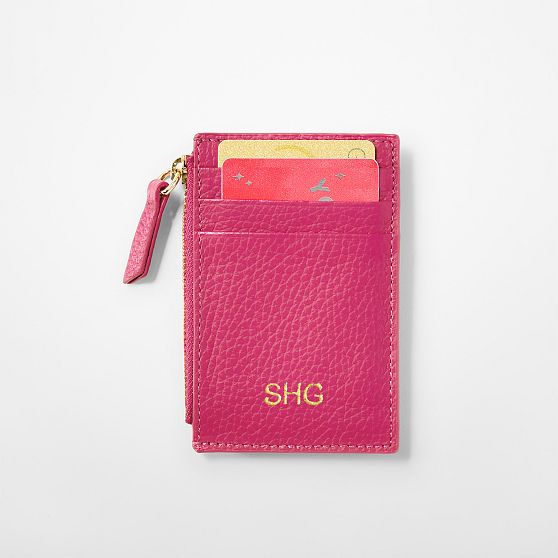 Leather Zip Card Case