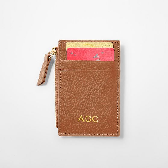 Leather Zip Card Case