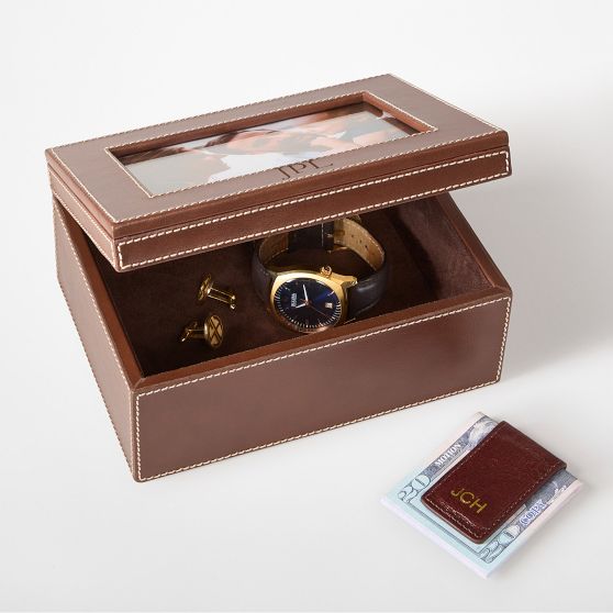 Manhattan Leather Photo Valet Box