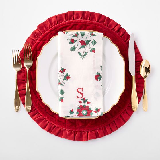 Block Print Dinner Napkins, Set of 4