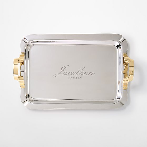 Ribbon Handle Serving Tray