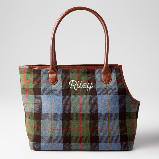 Sutton Plaid Dog Carrier Tote