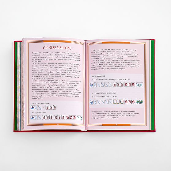 Leather-Bound &ldquo;Play Mahjong!&rdquo; Book
