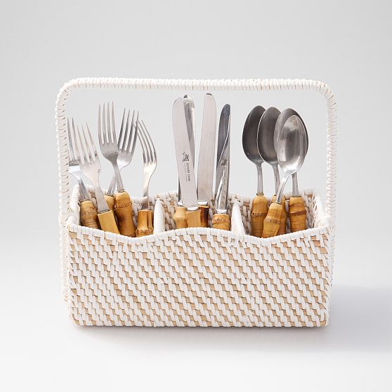 Chatham Woven Rattan Flatware Caddy