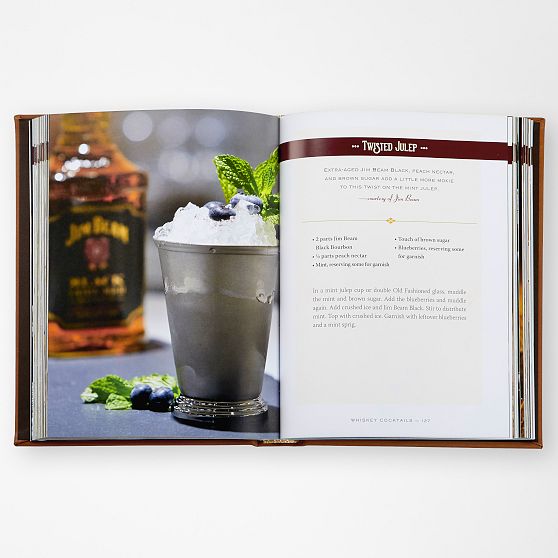 Leather-Bound &ldquo;Whiskey Cocktails&rdquo; Book