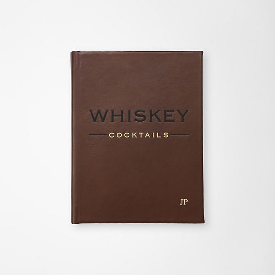 Leather-Bound &ldquo;Whiskey Cocktails&rdquo; Book