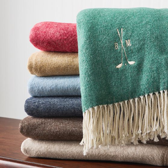 Italian Woven Cotton Throw Blanket