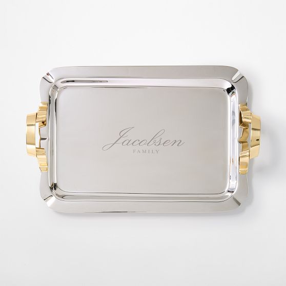 Ribbon Handle Serving Tray