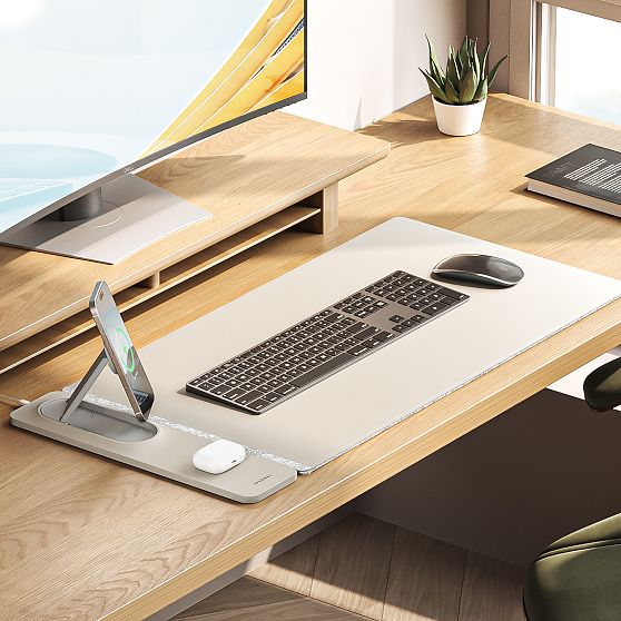 Journey Wireless Charging Desk Mat with Phone Stand