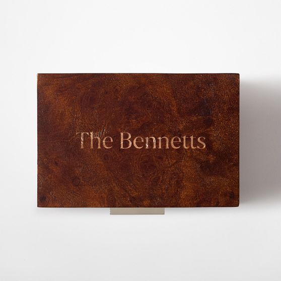 Burlwood Playing Cards Box ​