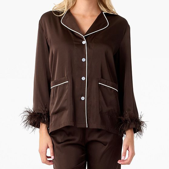 Feather Trim Pajamas