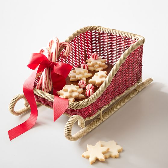 Holiday Sleigh Serving Basket