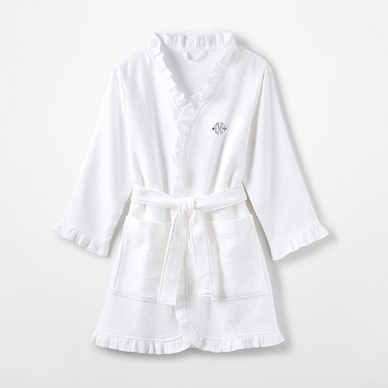 Ruffle Cotton Waffle Robe