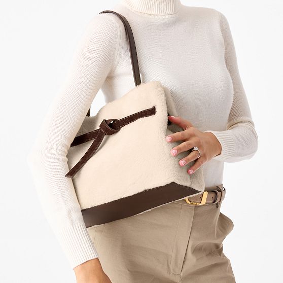 Sierra Shearling and Leather Tote