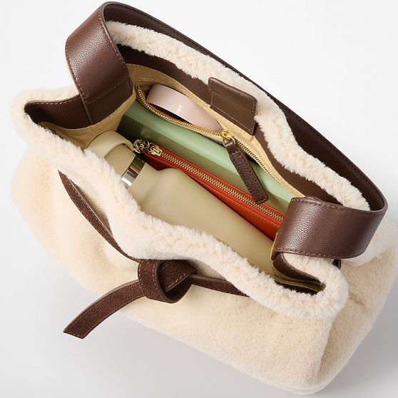 Sierra Shearling and Leather Tote