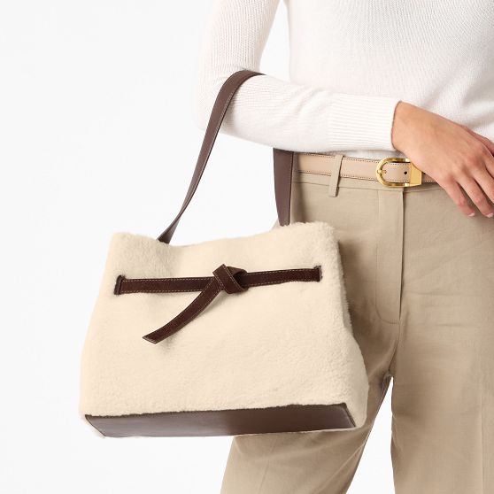 Sierra Shearling and Leather Tote