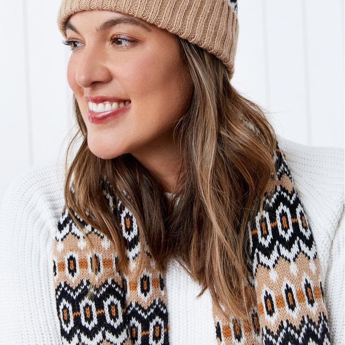 Fair Isle Knit Scarf, Monogrammed | Mark and Graham