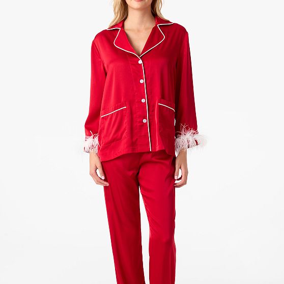 Feather Trim Pajamas