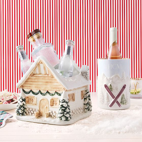 Ski Slopes Ceramic Wine Chiller