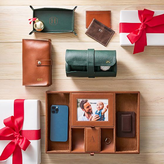 Leather Photo Valet Tray