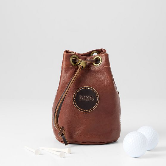 Leather Golf Ball Pouch