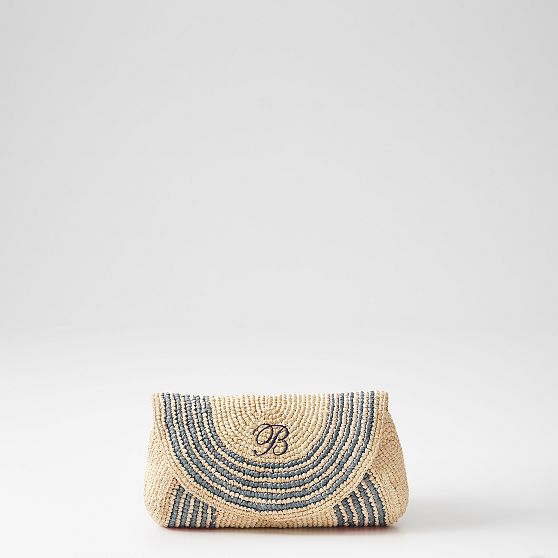 Coronado Handwoven Raffia Clutch