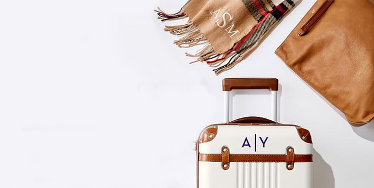 initialed luggage