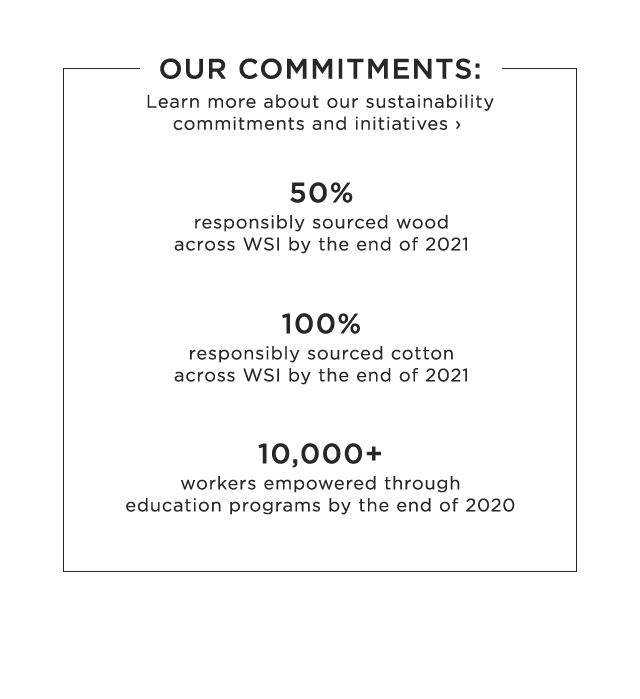 Learn more about our sustainability commitments and initiatives