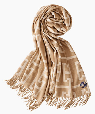 blanket scarf greek key