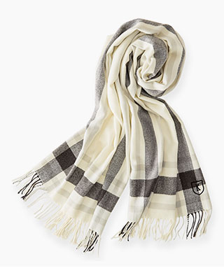 blanket scarf plaid border