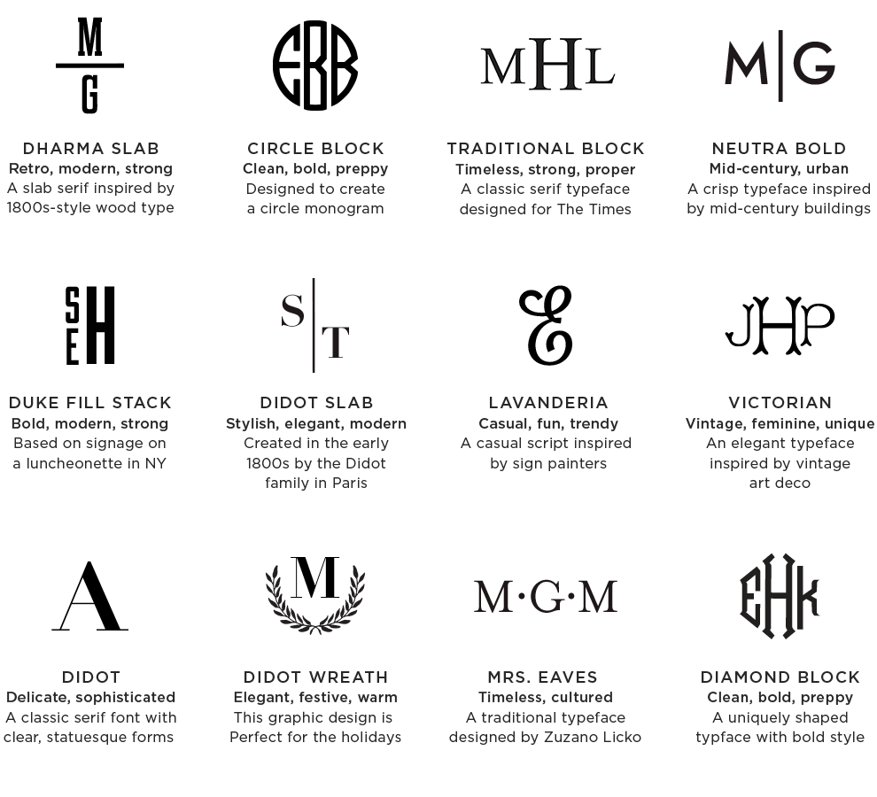 monograms