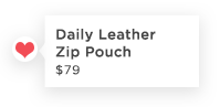 Daily Leather Zip Pouch