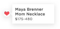 Maya Brenner Pendant Necklace, "Mom"