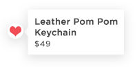 Leather Pompom Keychain