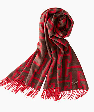 blanket scarf greek key