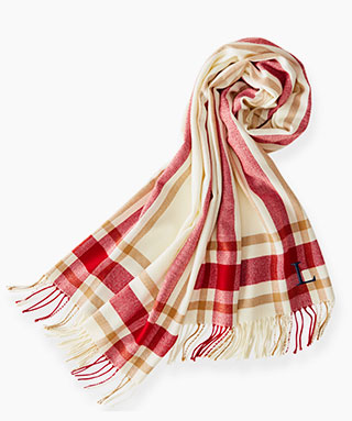 blanket scarf plaid border
