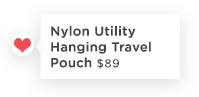 Nylon Utility Hanging Travel Pouch