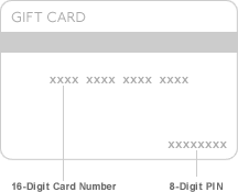 Back of Gift Card