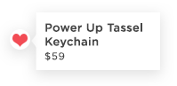 Power Up Tassel Keychain