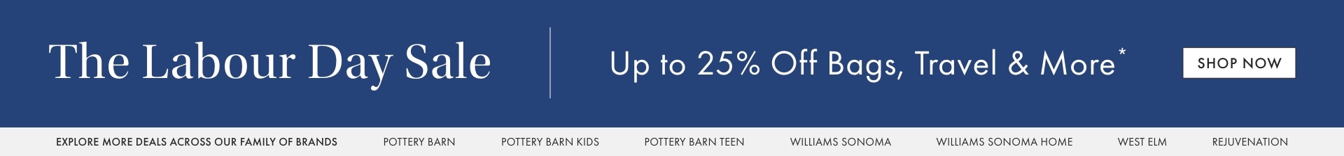 The Labour Day Sale: Up to 25% Off >