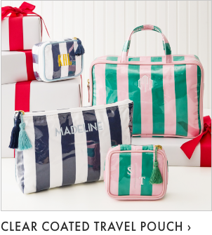 Clear Coated Travel Pouch >