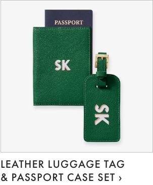 Leather Luggage Tag & Passport Case Set >