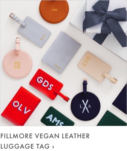 Fillmore Vegan Leather Luggage Tag >
