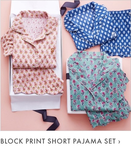 Block Print Short Pajama Set >