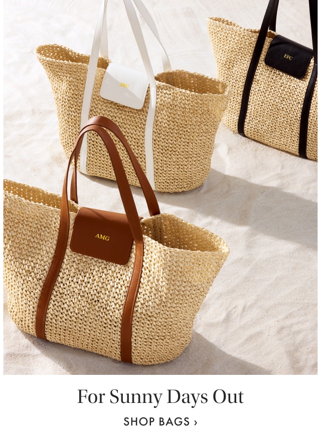 For Sunny Days Out. Shop Bags >
