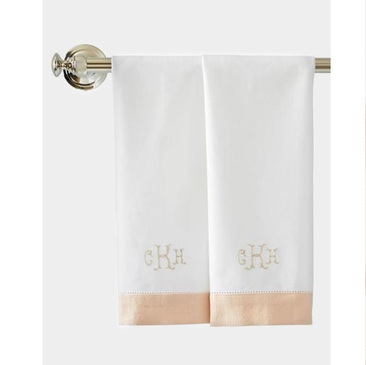 Cotton Linen Color Border Guest Towels >